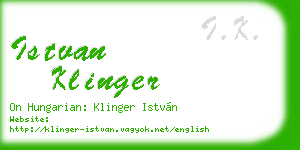 istvan klinger business card